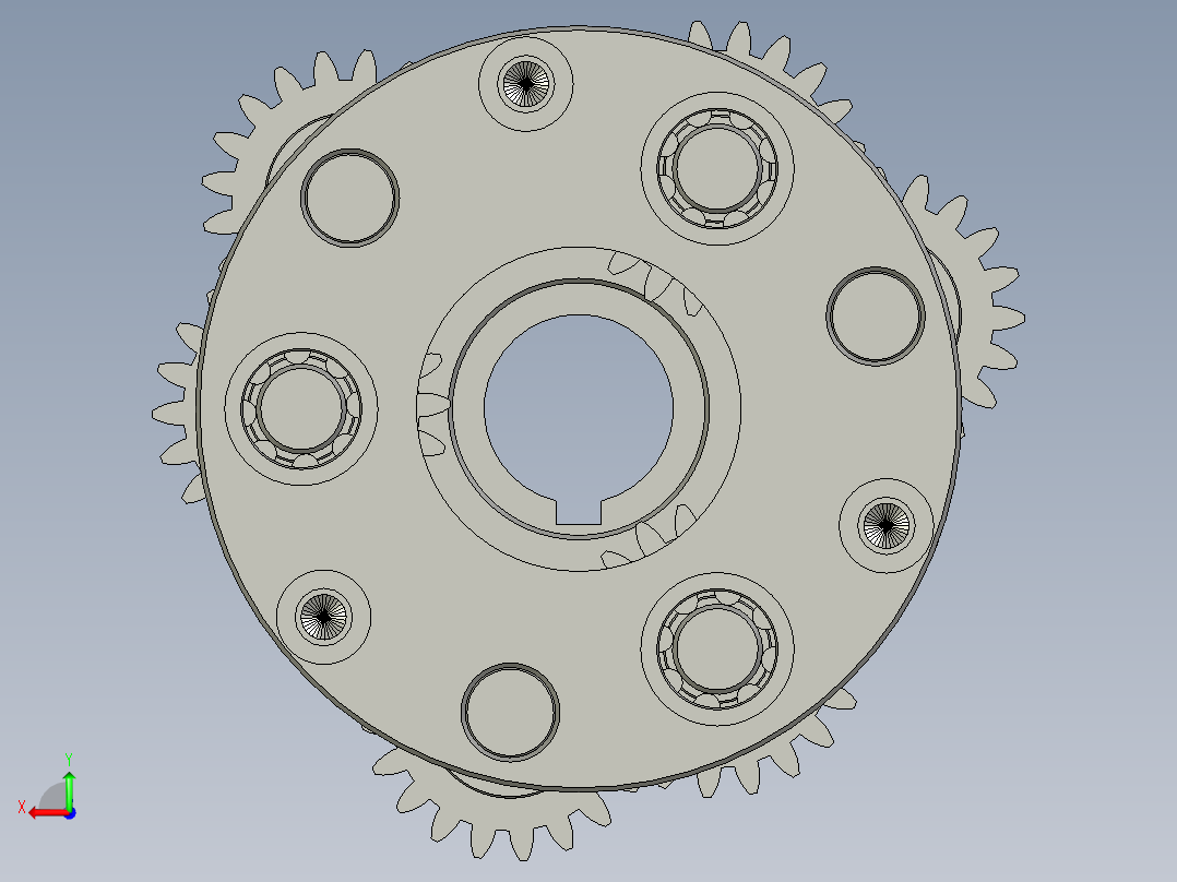 行星轮总装后视图