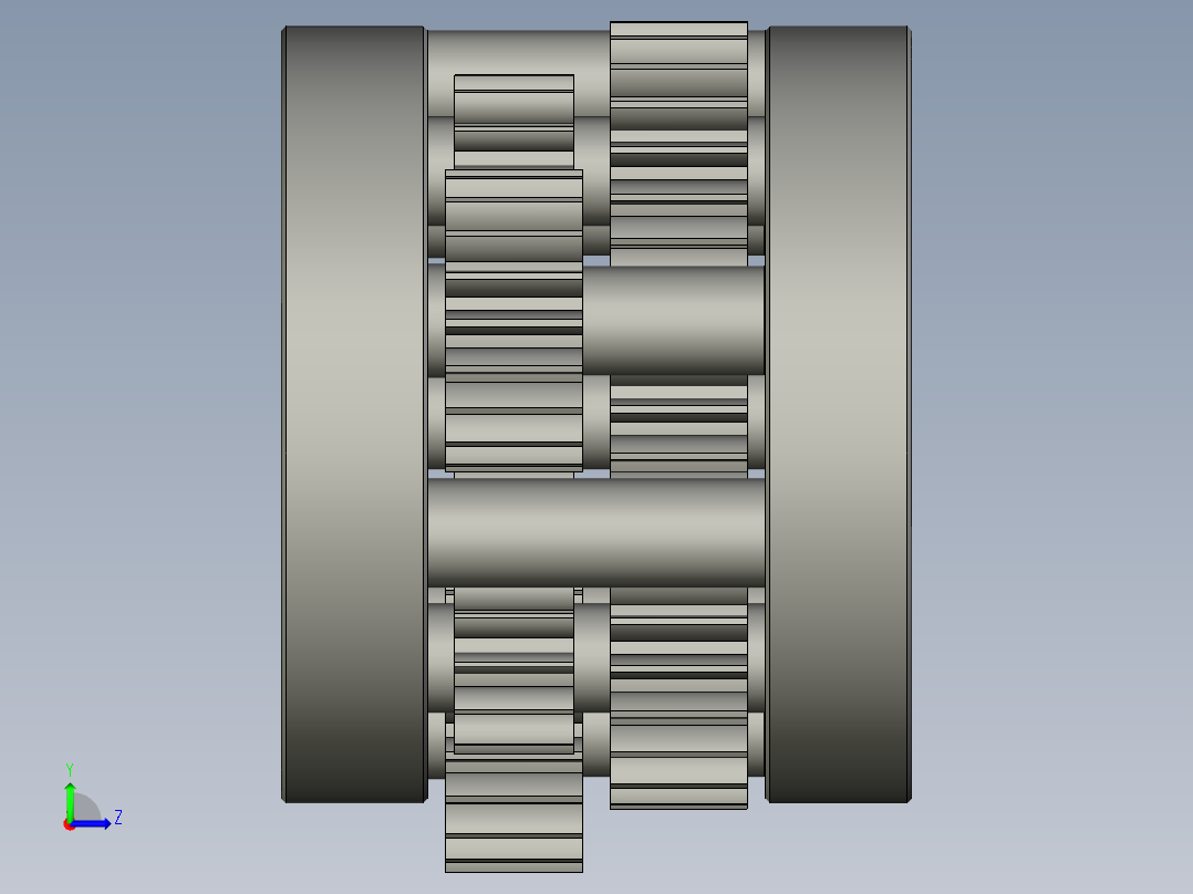 行星轮总装左视图