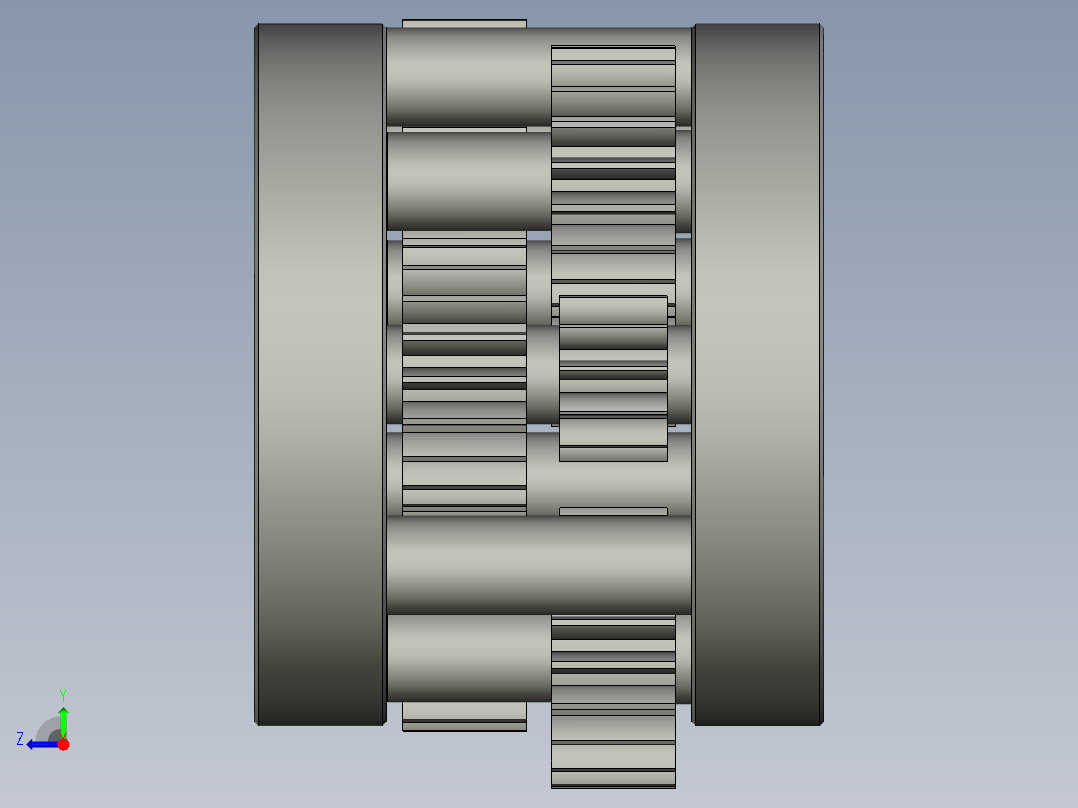 行星轮总装右视图