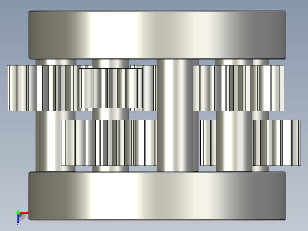 行星轮总装俯视图