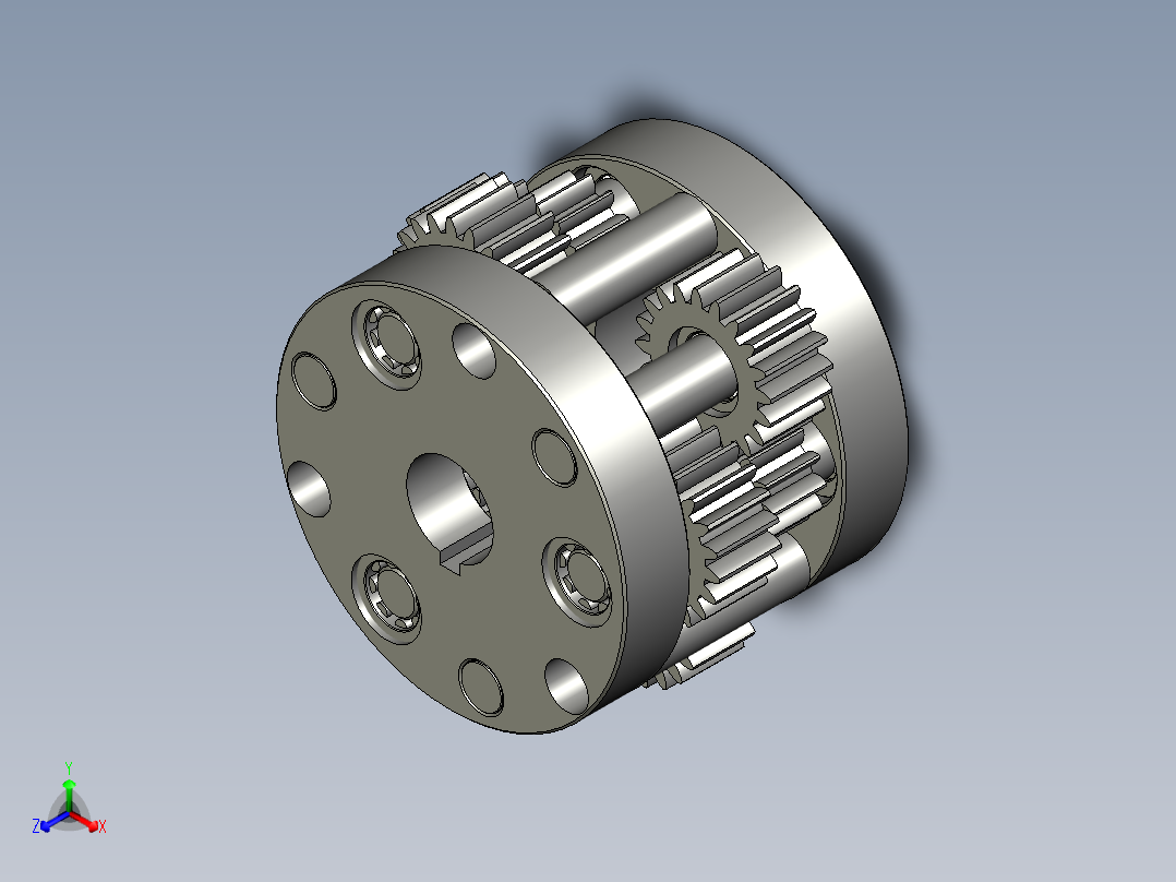 行星轮总装正等轴测图