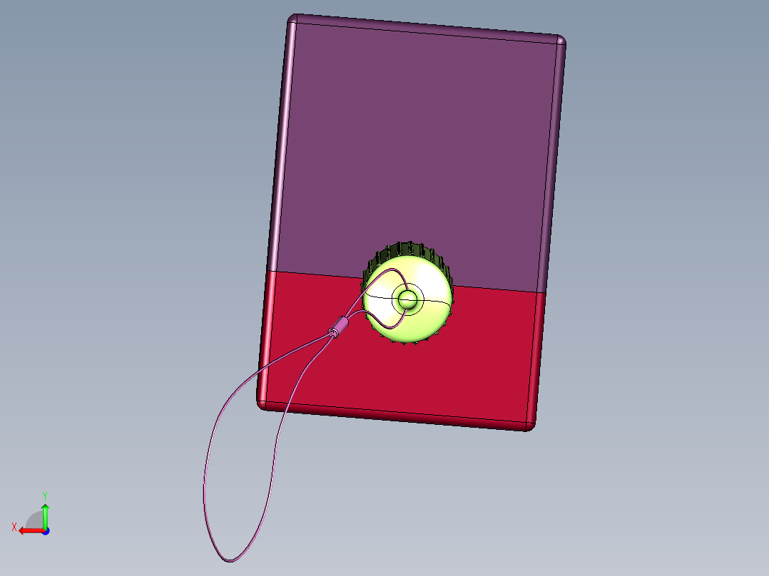 发多功能智能盲人导盲杖后视图