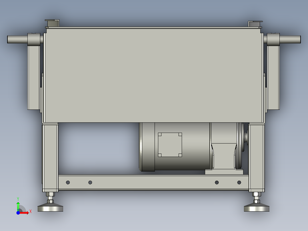 15米袋料抓取滚筒线前视图