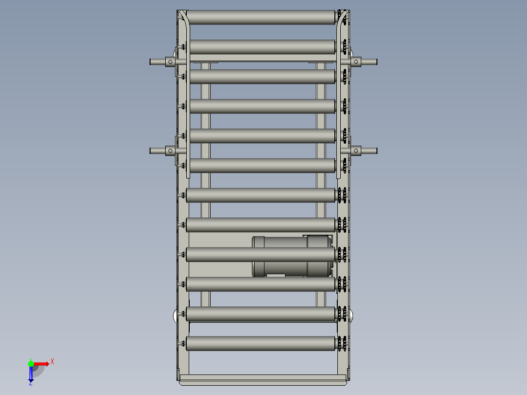 15米袋料抓取滚筒线俯视图