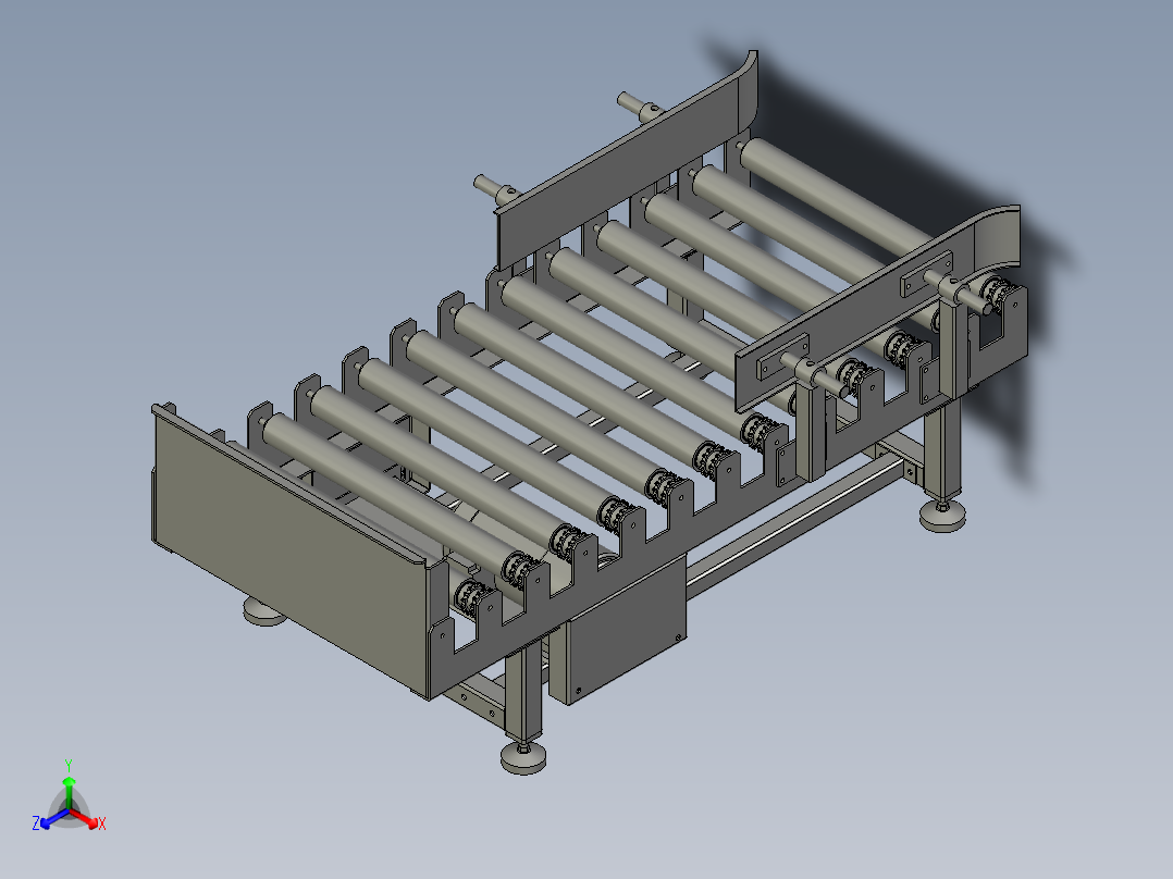 15米袋料抓取滚筒线正等轴测图