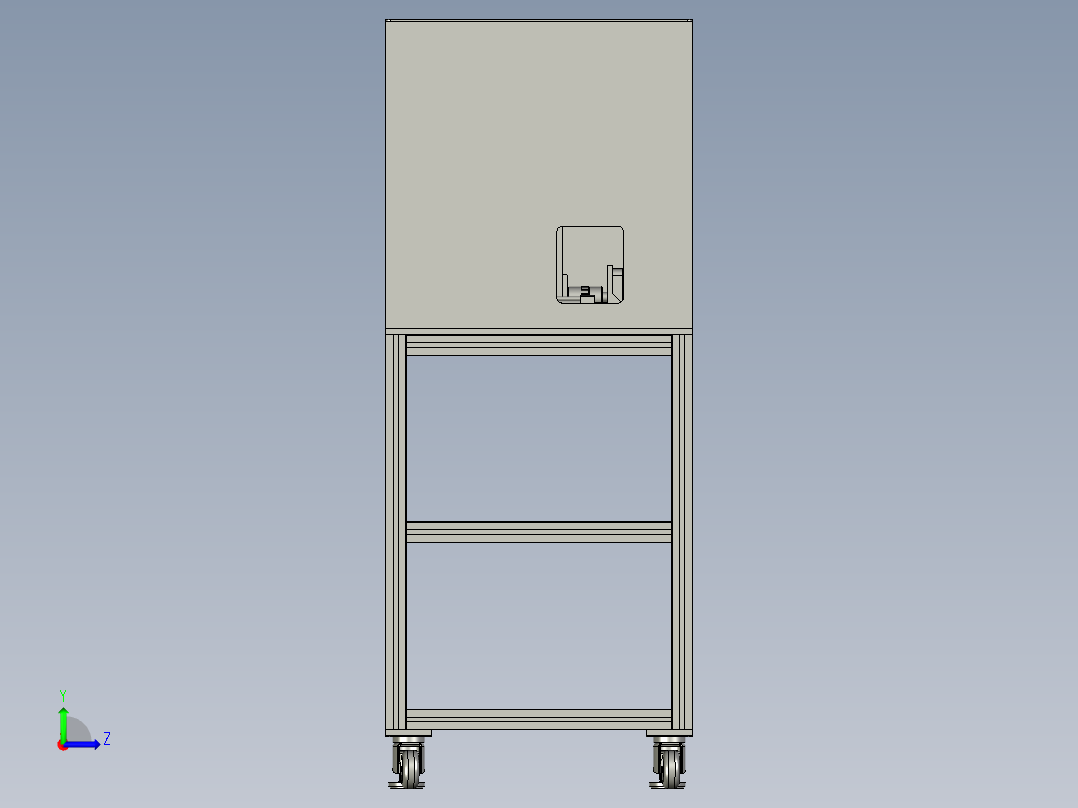 夹持机构的线材切断机左视图