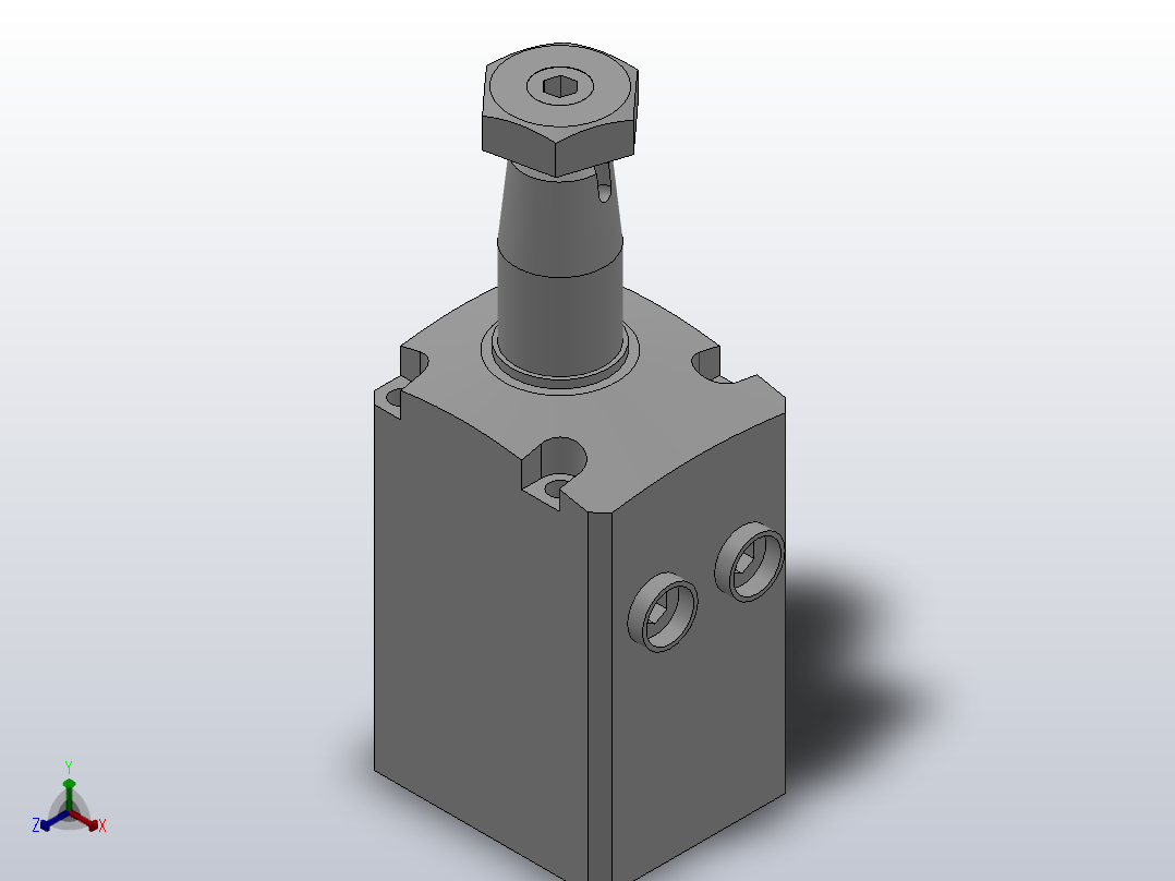 HBTU方形油压转角缸[HBTU-04L]主视图