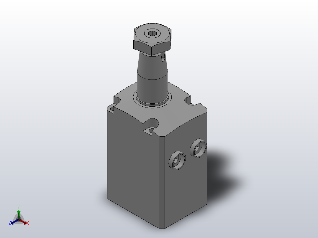 HBTU方形油压转角缸[HBTU-04L]正等轴测图