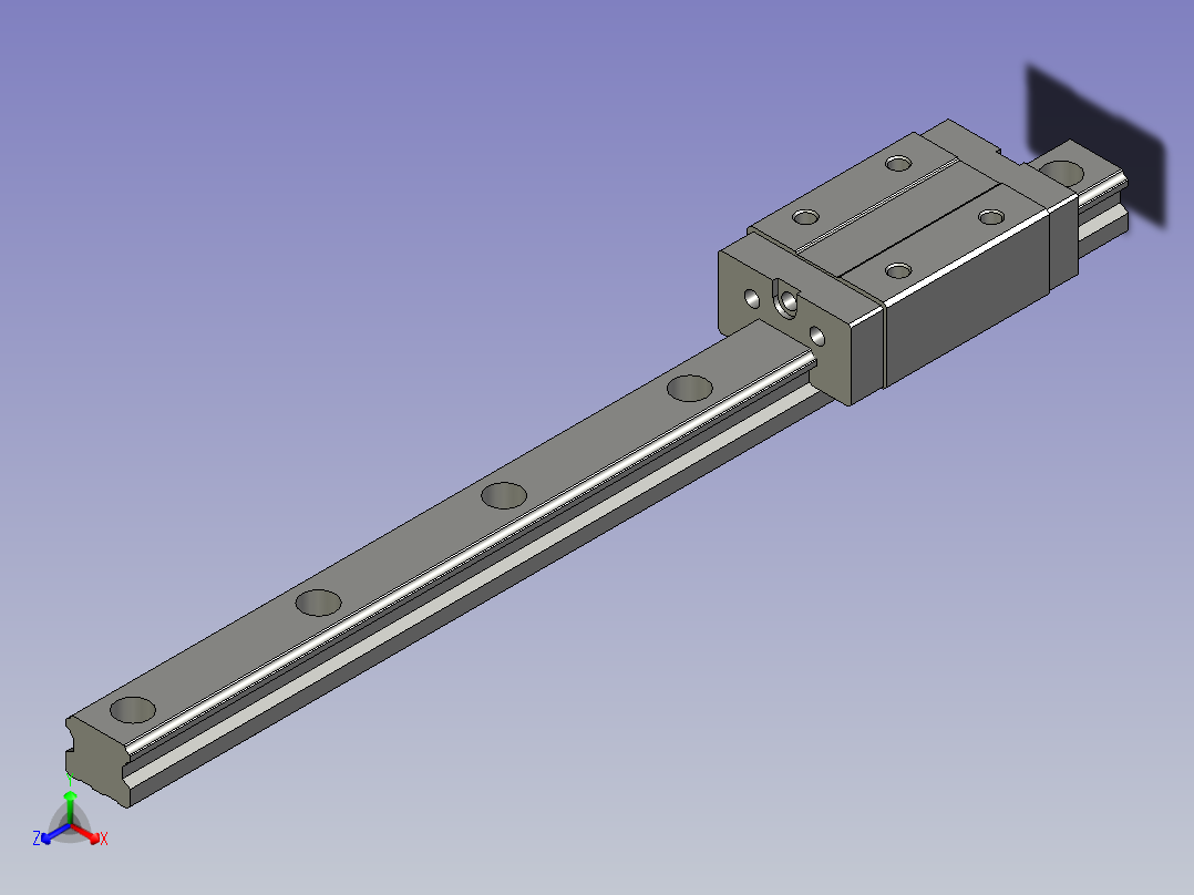 IAS21-H42-L430怡合达-直线导轨正等轴测图