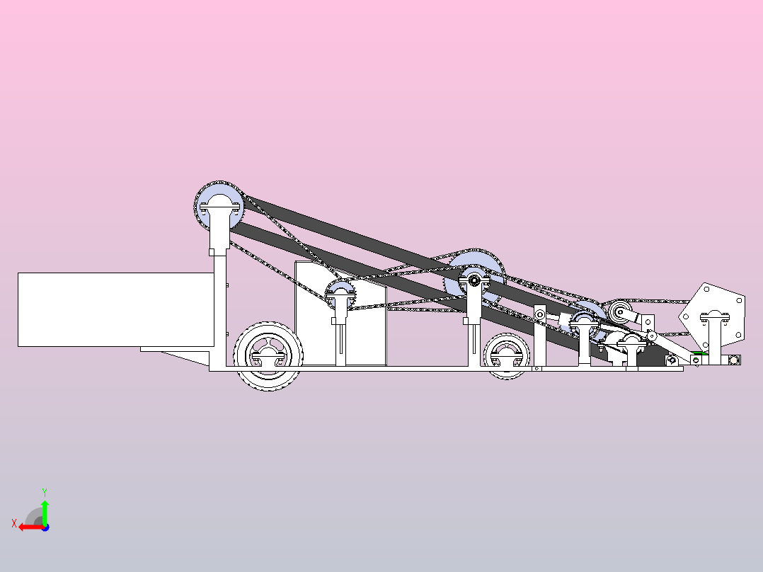 小型叶菜收割机后视图