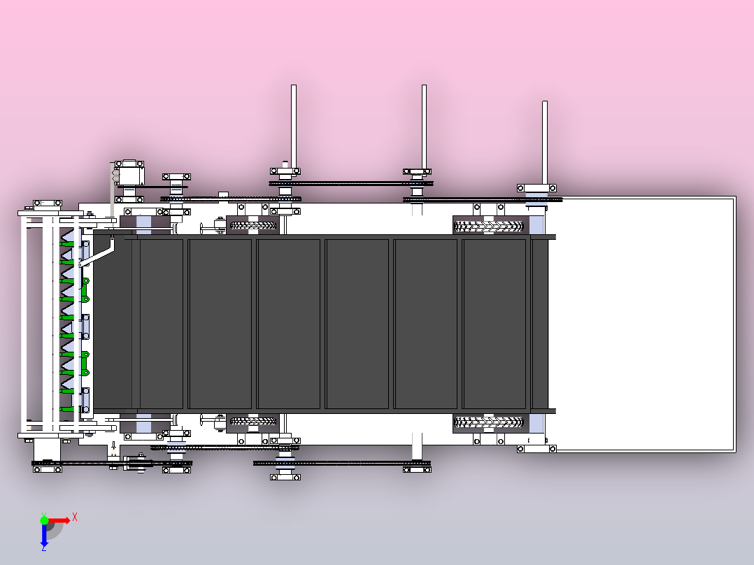 小型叶菜收割机俯视图