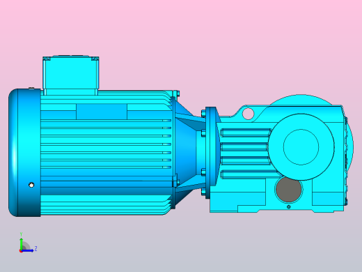 KAF37螺旋锥齿轮减速机[KAF37-Y2-1.1-4P-7.96-M2-Ⅱ-A-CW]左视缩略图