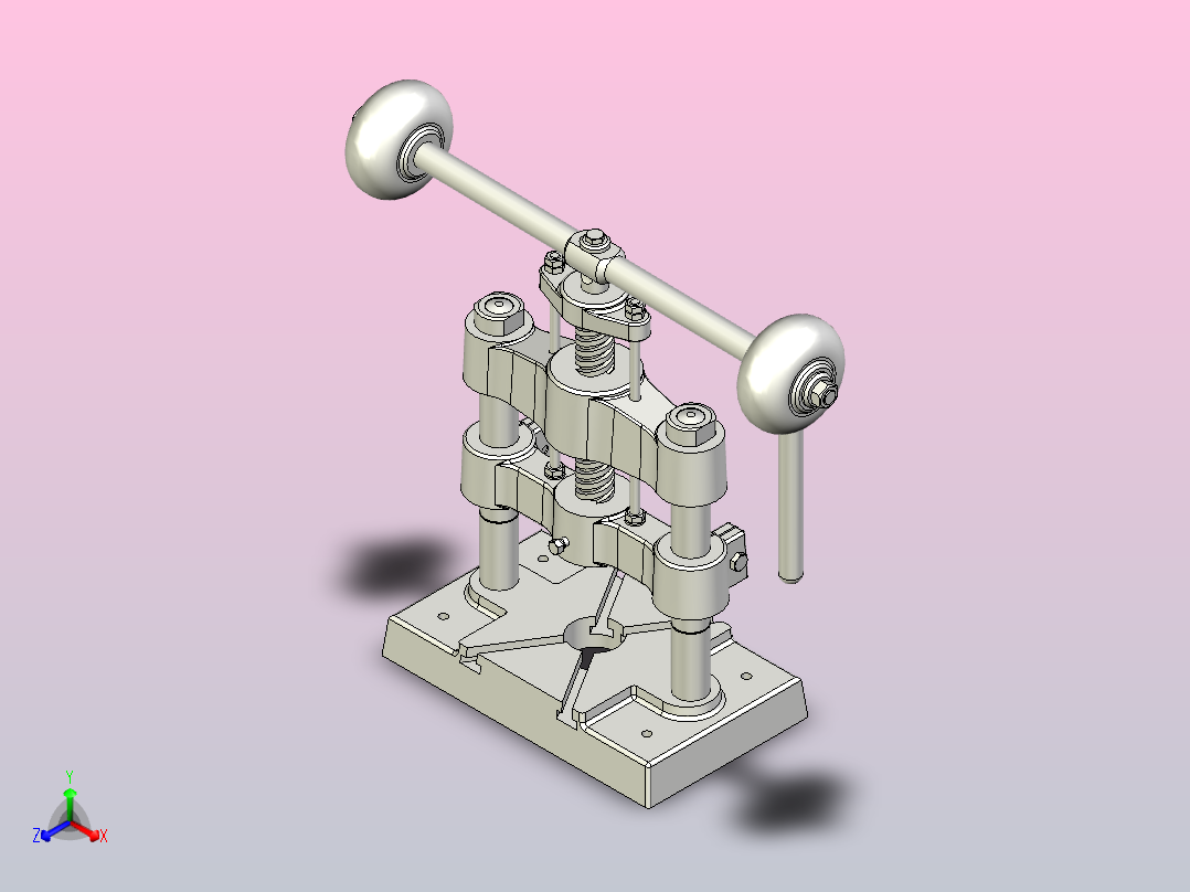 手动压力机2正等轴测图