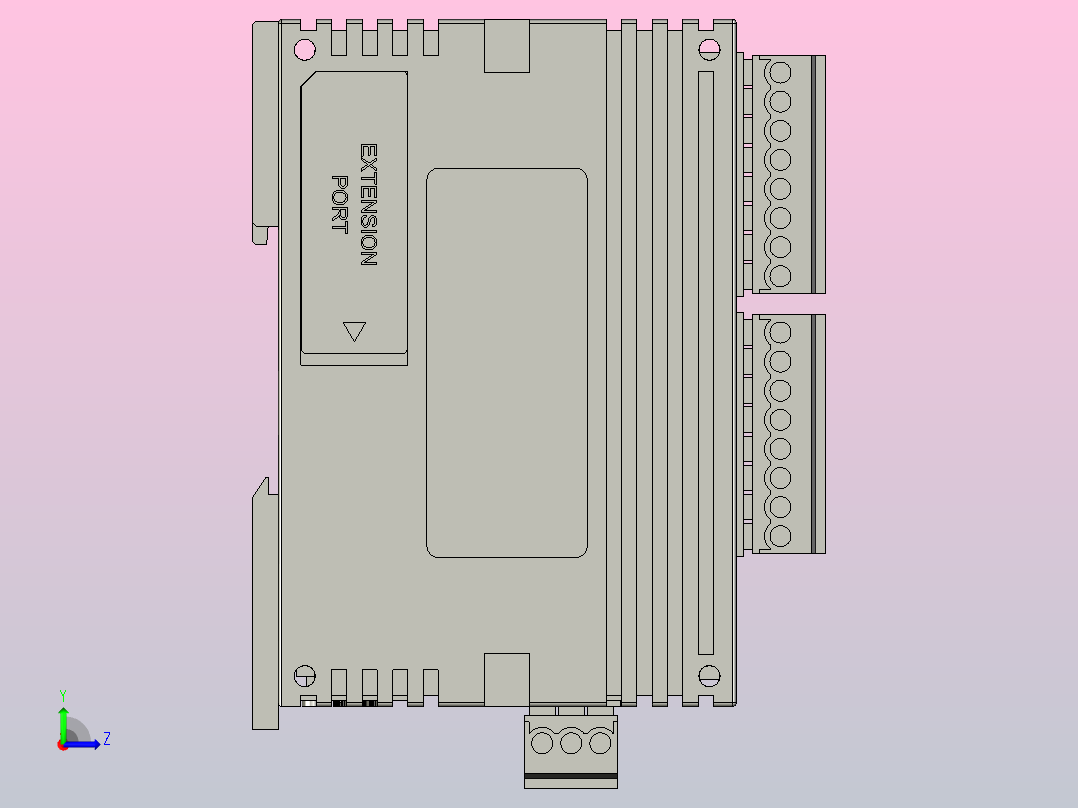 带连接器的PLC DELTA ELECTRONICS DVP20XS2左视图