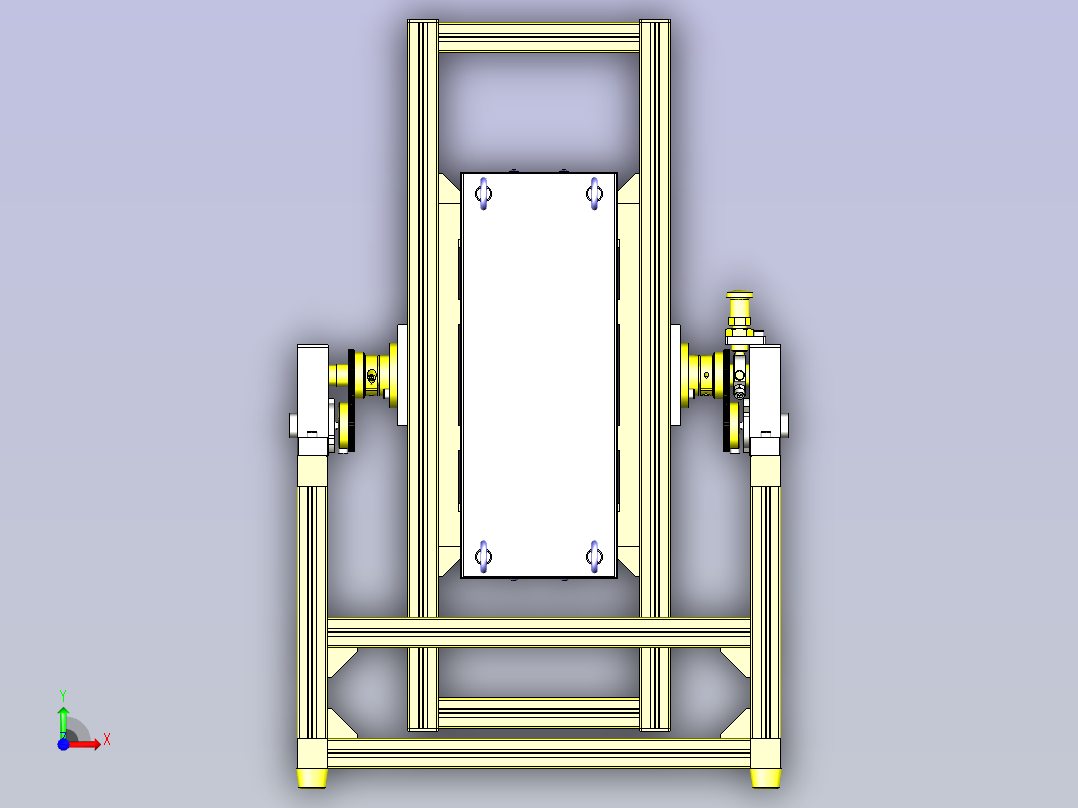 一种旋转固定机构3D图纸前视图