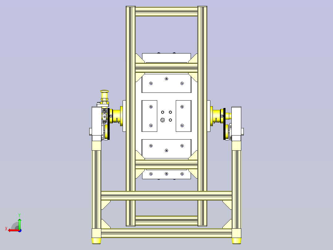 一种旋转固定机构3D图纸后视图