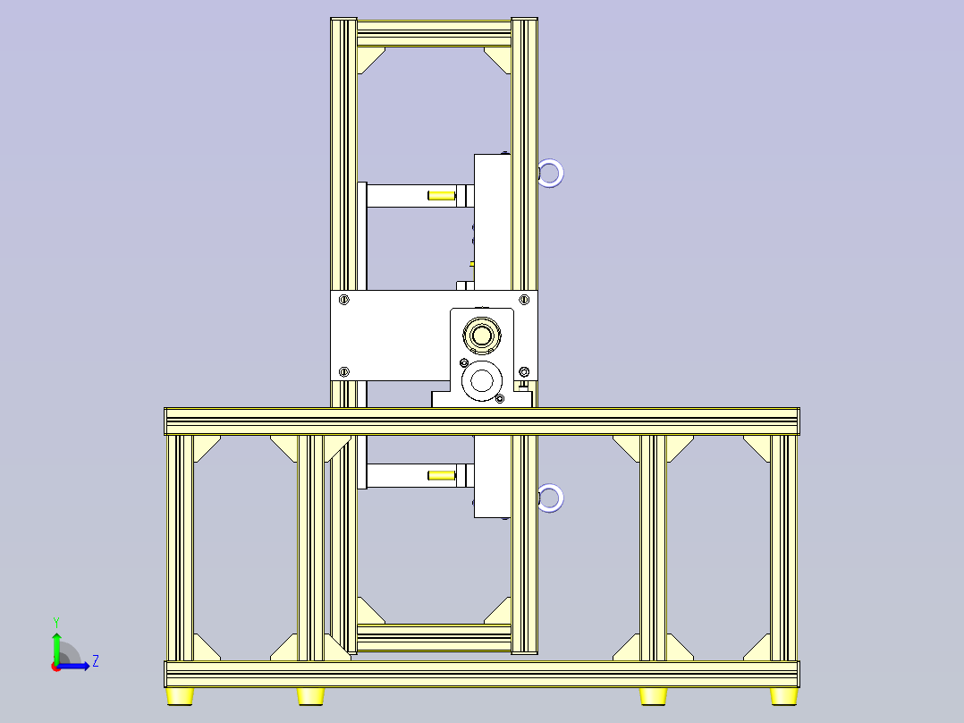 一种旋转固定机构3D图纸左视图