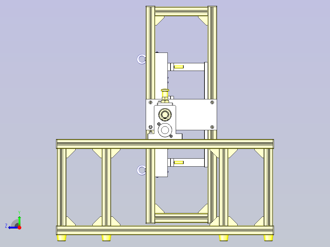 一种旋转固定机构3D图纸右视图