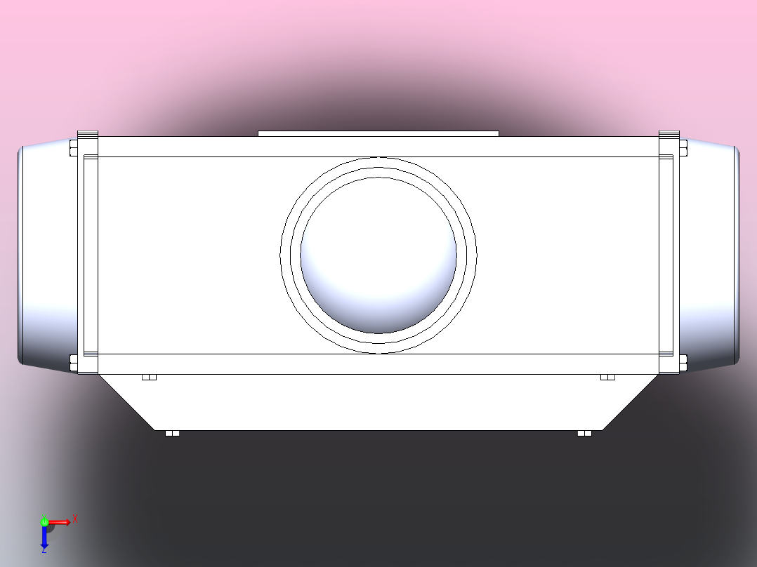 DDQX-13对夹式气动蝶阀(卧式)[DDQX-13]DN200俯视图