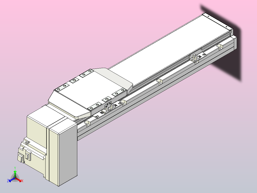 机器人皮带驱动直线轴TPA-GCB-150-P80-L350-RP-M75-N3主视图