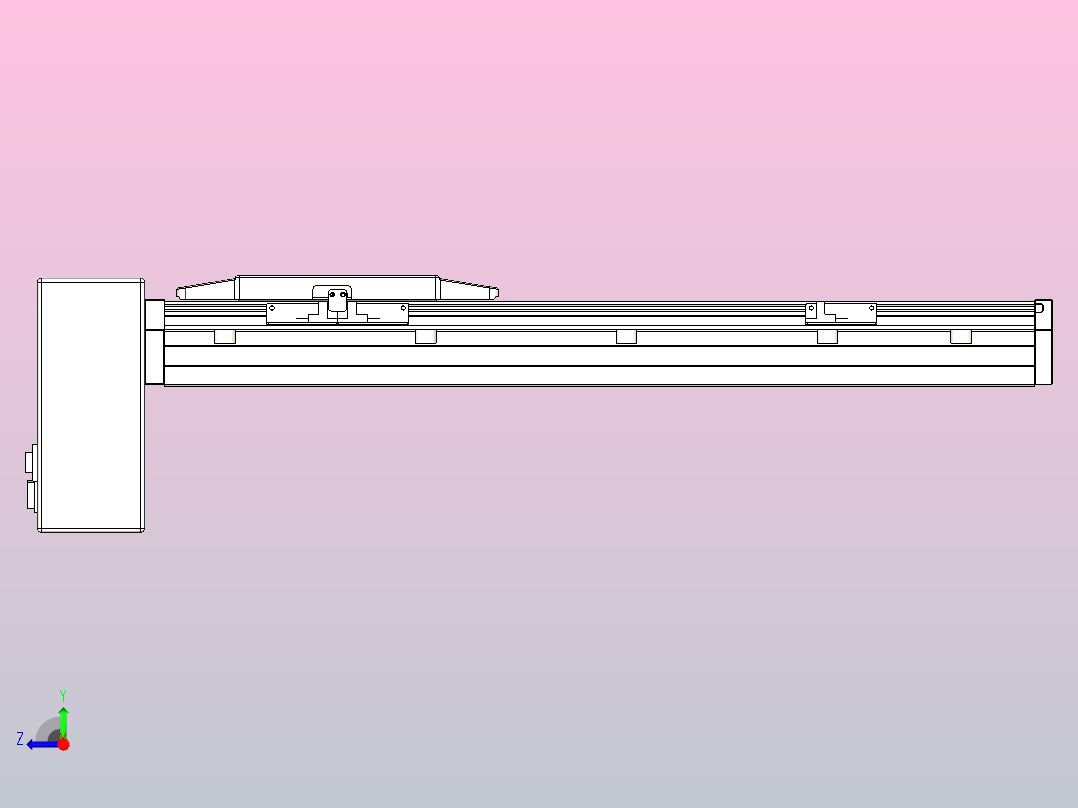 机器人皮带驱动直线轴TPA-GCB-150-P80-L350-RP-M75-N3右视图