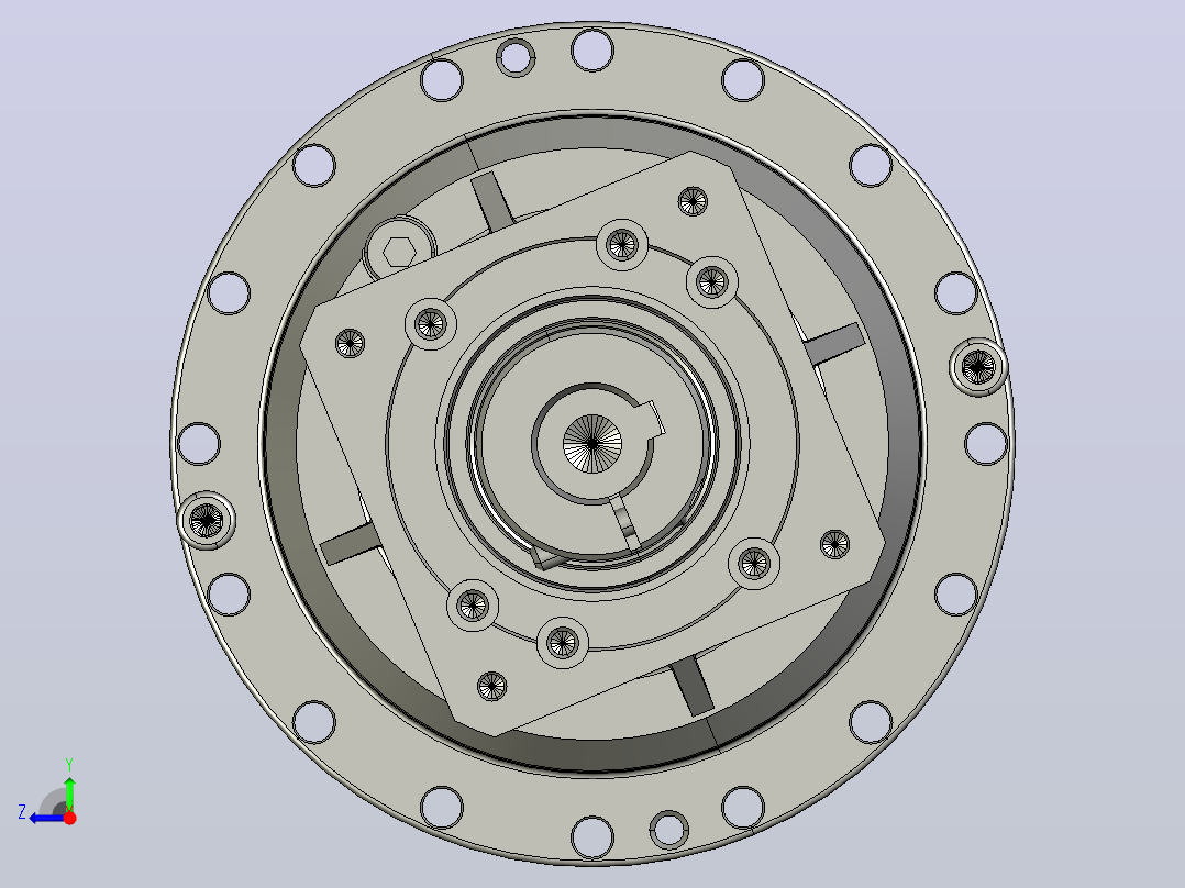 RV减速器常规产品外形图ZD-35BX- -REA2-Z-B-19Key6-7090M5-3001右视图