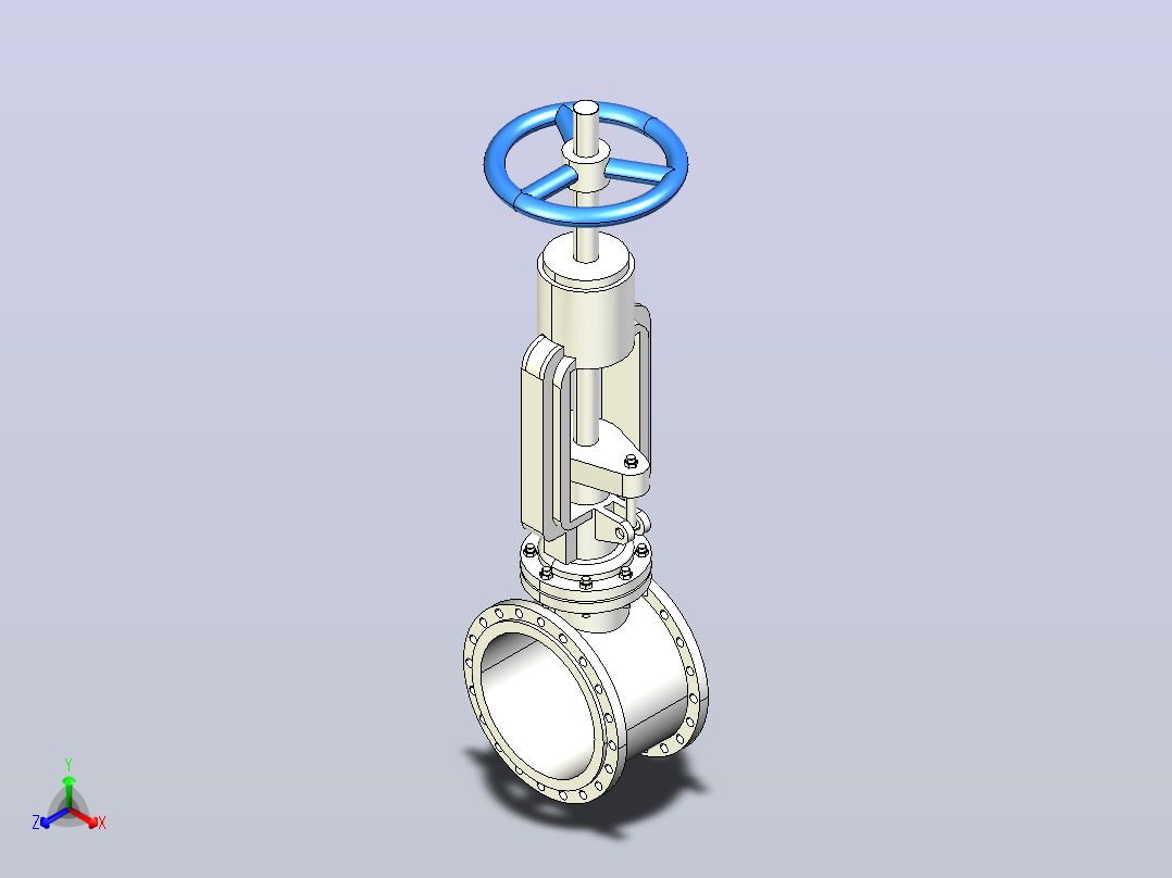 API闸阀-150Lb[24]正等轴测图