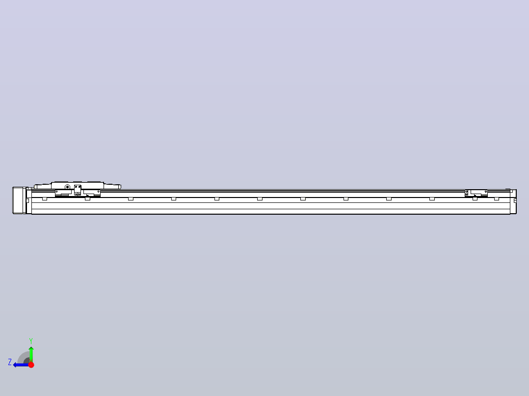 滚珠丝杠直线轴内置导轨TPA-GCR-120-1610C-L900-MR-M40-N3右视图