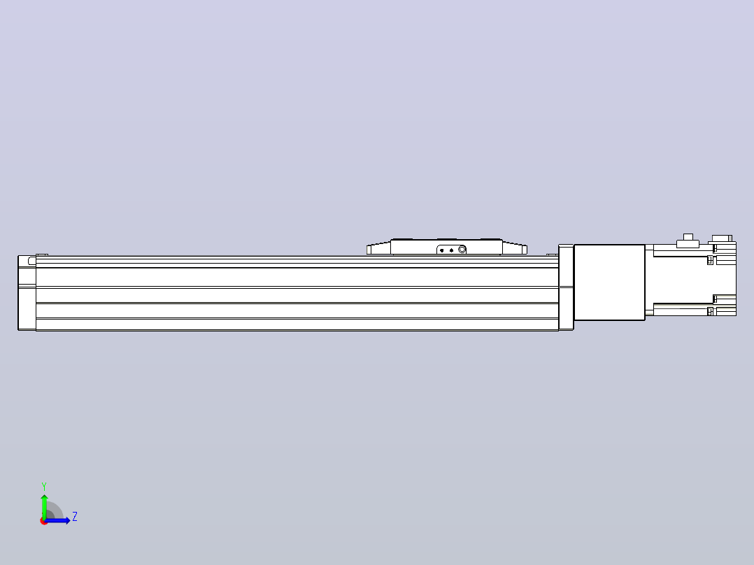 滚珠丝杠直线轴内置导轨TPA-GCR-80-1610C-L250-M-M40-N3左视图