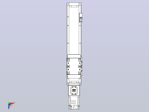滚珠丝杠直线轴内置导轨TPA-GCR-80-1610C-L250-M-M40-N3俯视缩略图