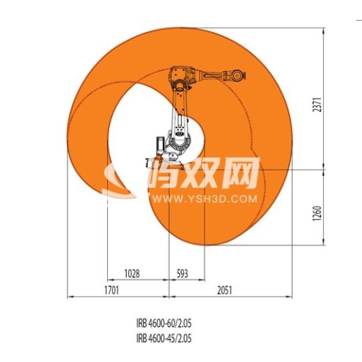 IRB4600-60-2050关节可运动机器人模型缩略图