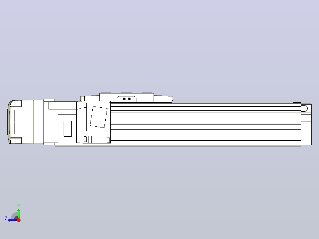 滚珠丝杠直线轴内置导轨TPA-GCR-40-1210C-L100-ML-M10-N3右视图