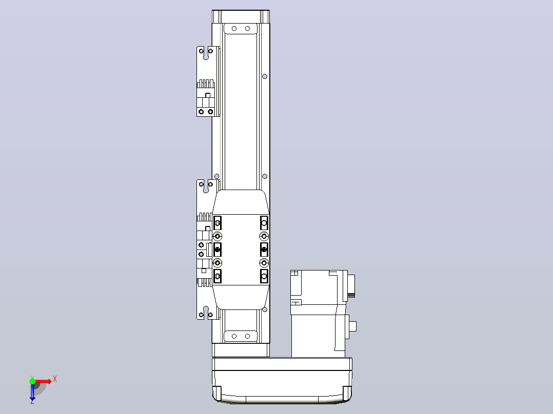 滚珠丝杠直线轴内置导轨TPA-GCR-40-1210C-L100-ML-M10-N3俯视图