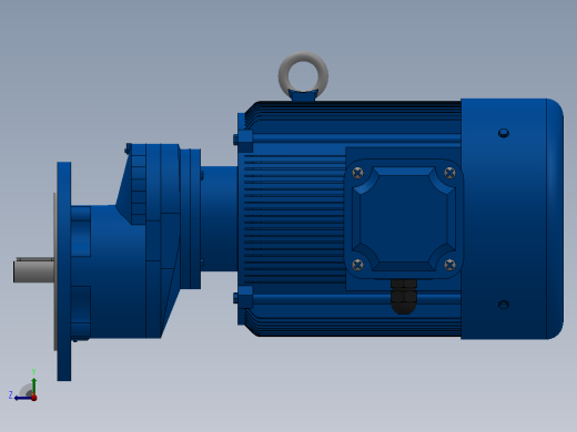RXF67法兰轴伸式安装斜齿轮减速机RX67-Y5.5-4P-132S-M1-0°-Φ200右视缩略图