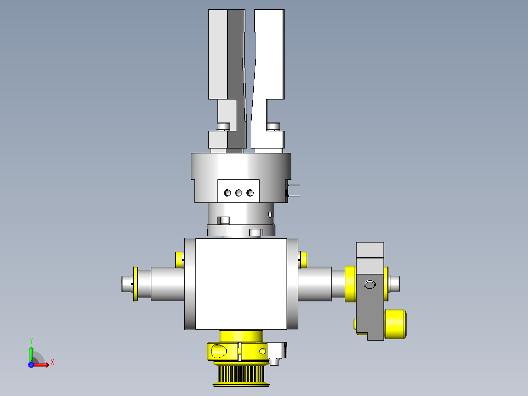 反转、自转夹具前视图