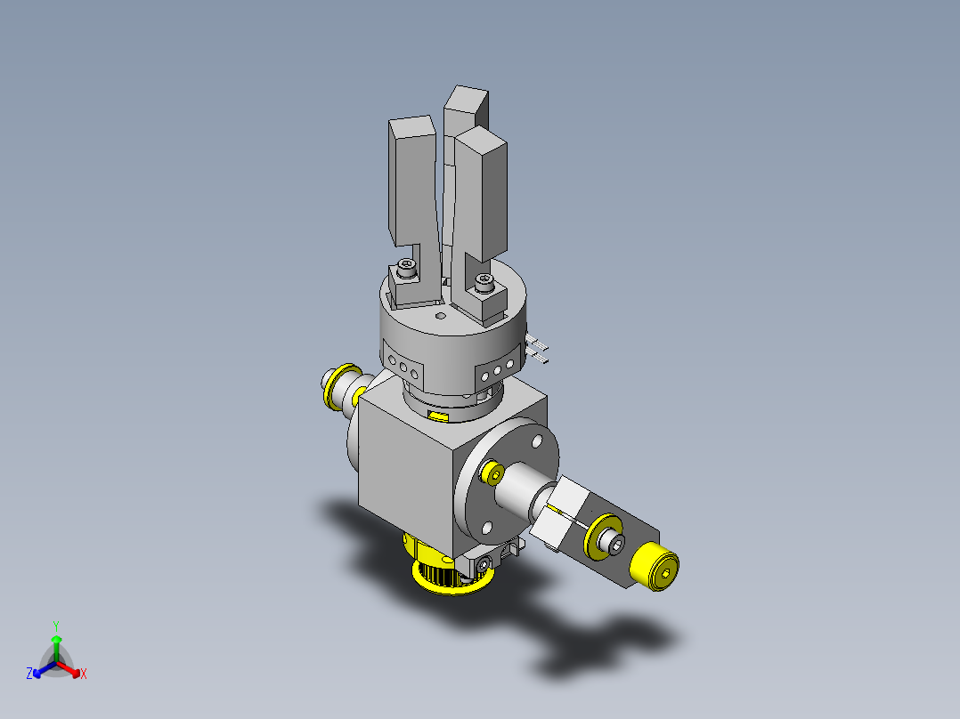 反转、自转夹具正等轴测图