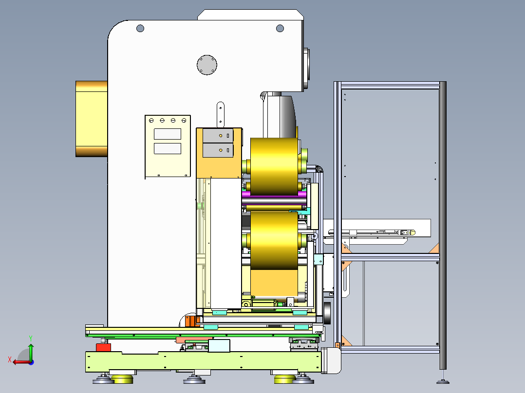 新款卷对卷冲裁一体机sw17可编辑后视图