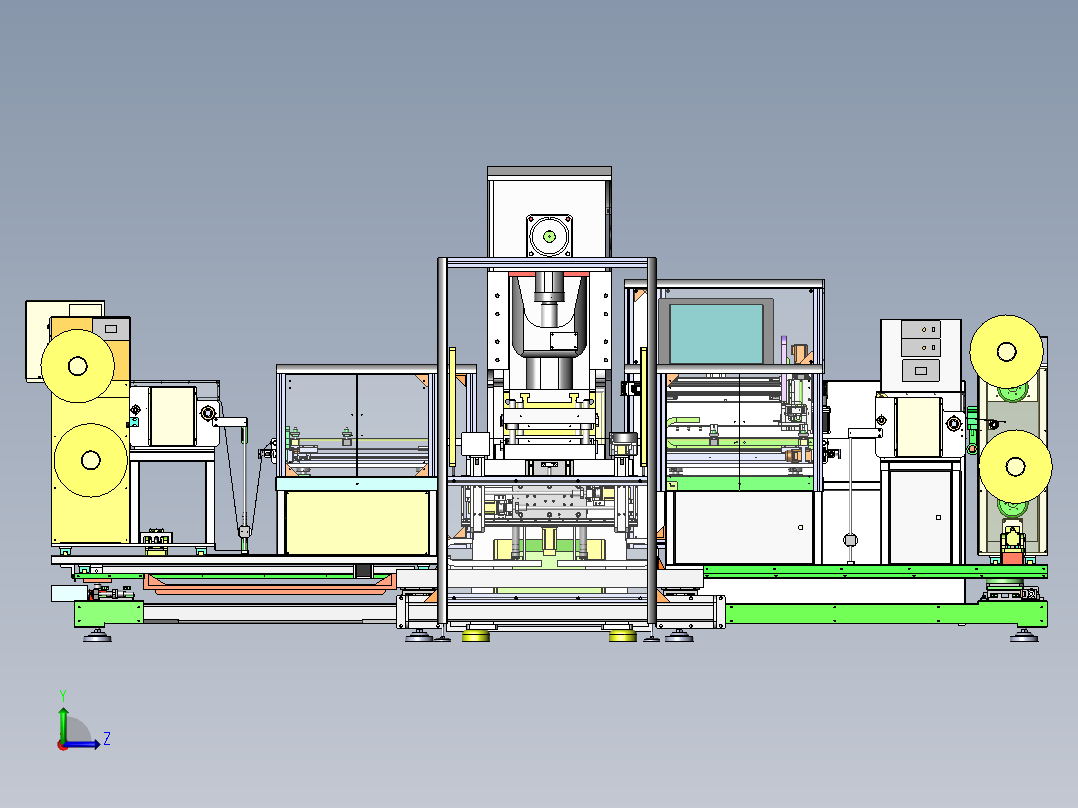 新款卷对卷冲裁一体机sw17可编辑左视图