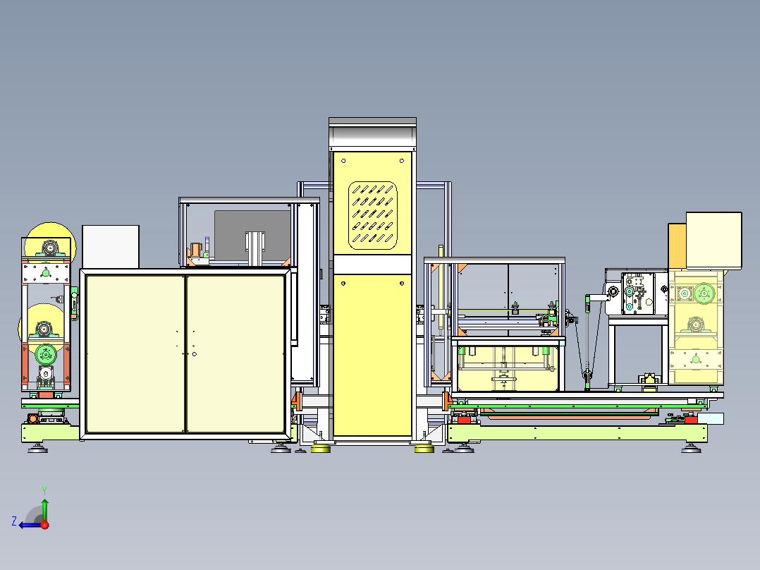 新款卷对卷冲裁一体机sw17可编辑右视图