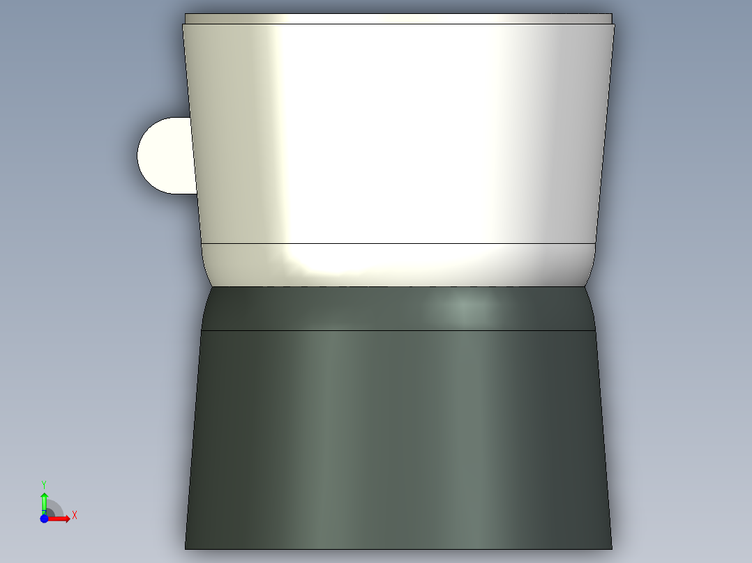 咖啡壶3D模型前视图