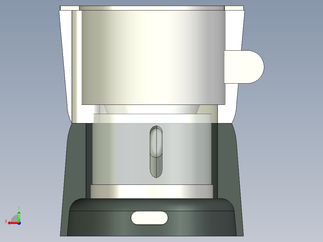咖啡壶3D模型后视图