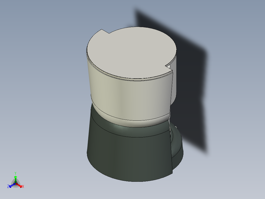 咖啡壶3D模型正等轴测图