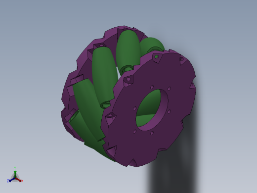 麦克纳姆轮正等轴测缩略图