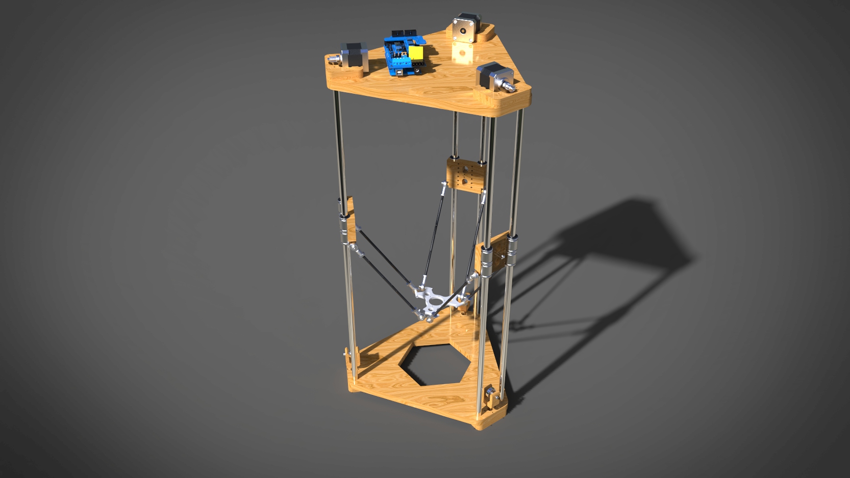 Deltabot三角3D打印机三维设计图纸 STEP格式