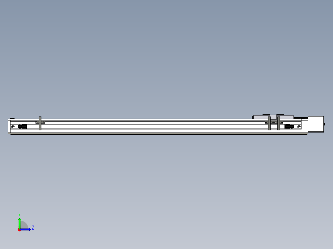 Toyo东佑达直线模组-ECH6-650-BL+煞車-M5左视图
