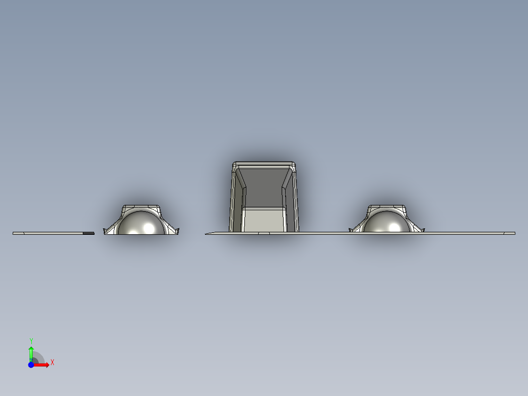 基于ProE的空压机曲轴铸模设计前视图