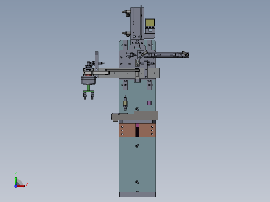 移位连杆机构前视图