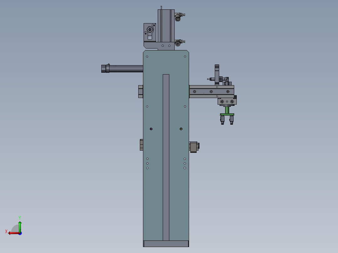 移位连杆机构后视图