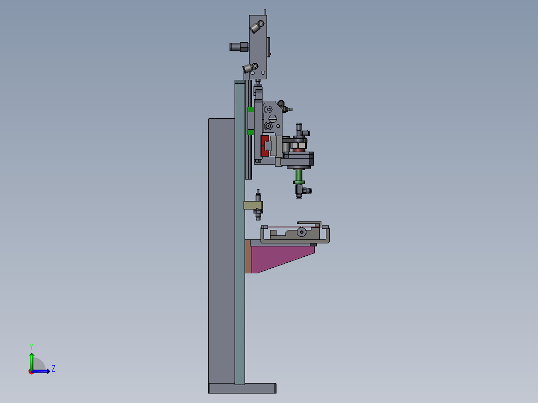 移位连杆机构左视图