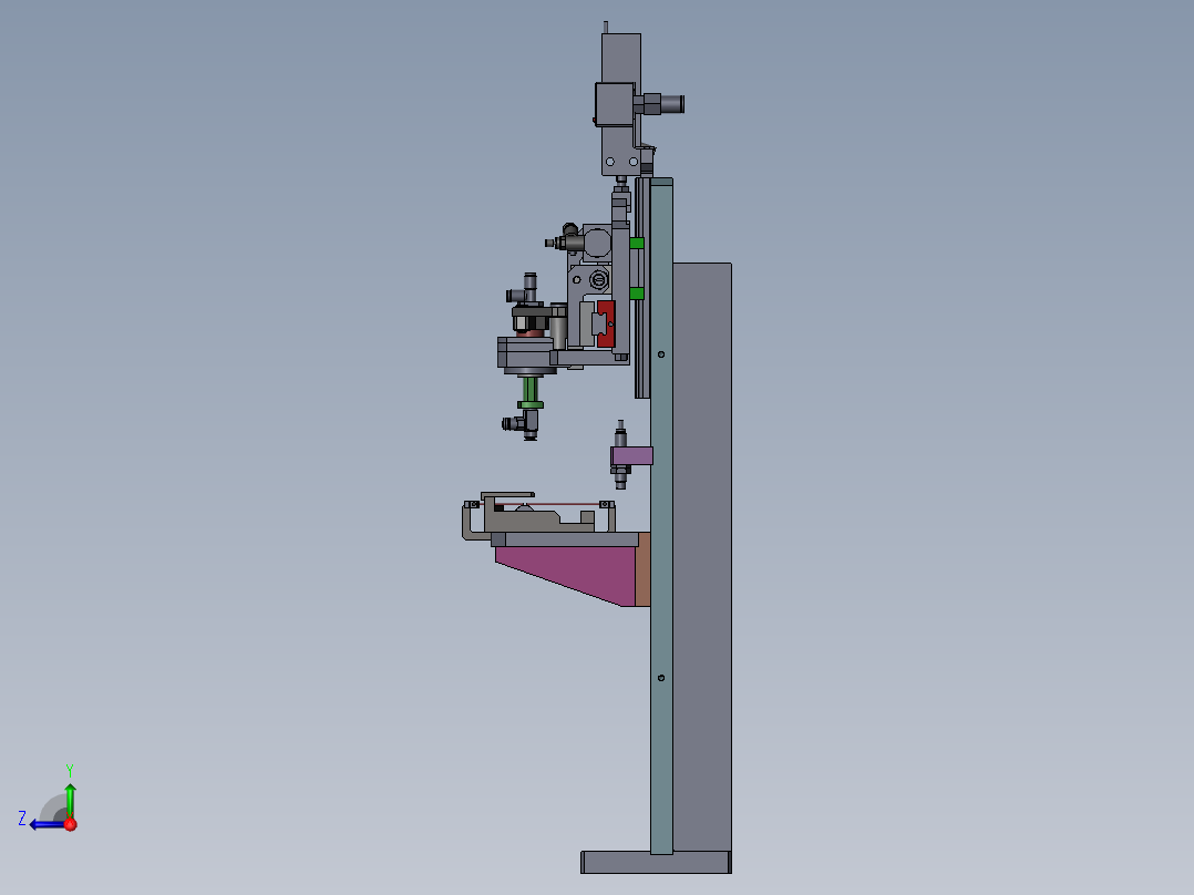 移位连杆机构右视图